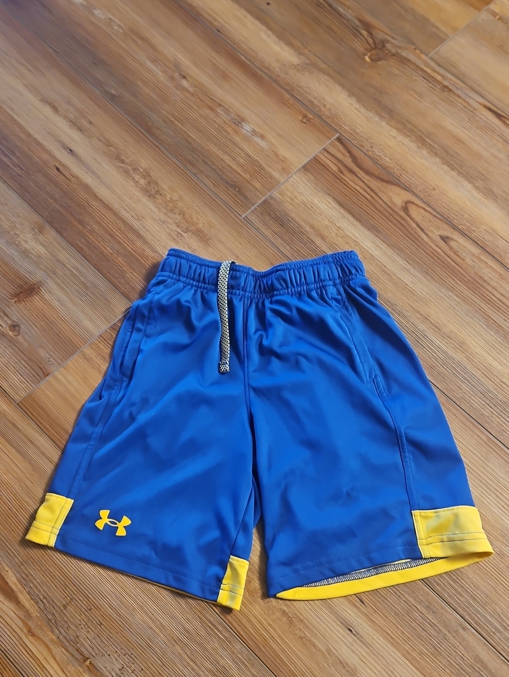 Under Armour Royal Blue Shorts with Yellow Trim
